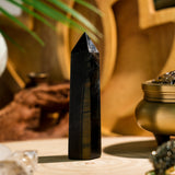 Blue Tiger Eye Stone Point-Helmsman Crystal