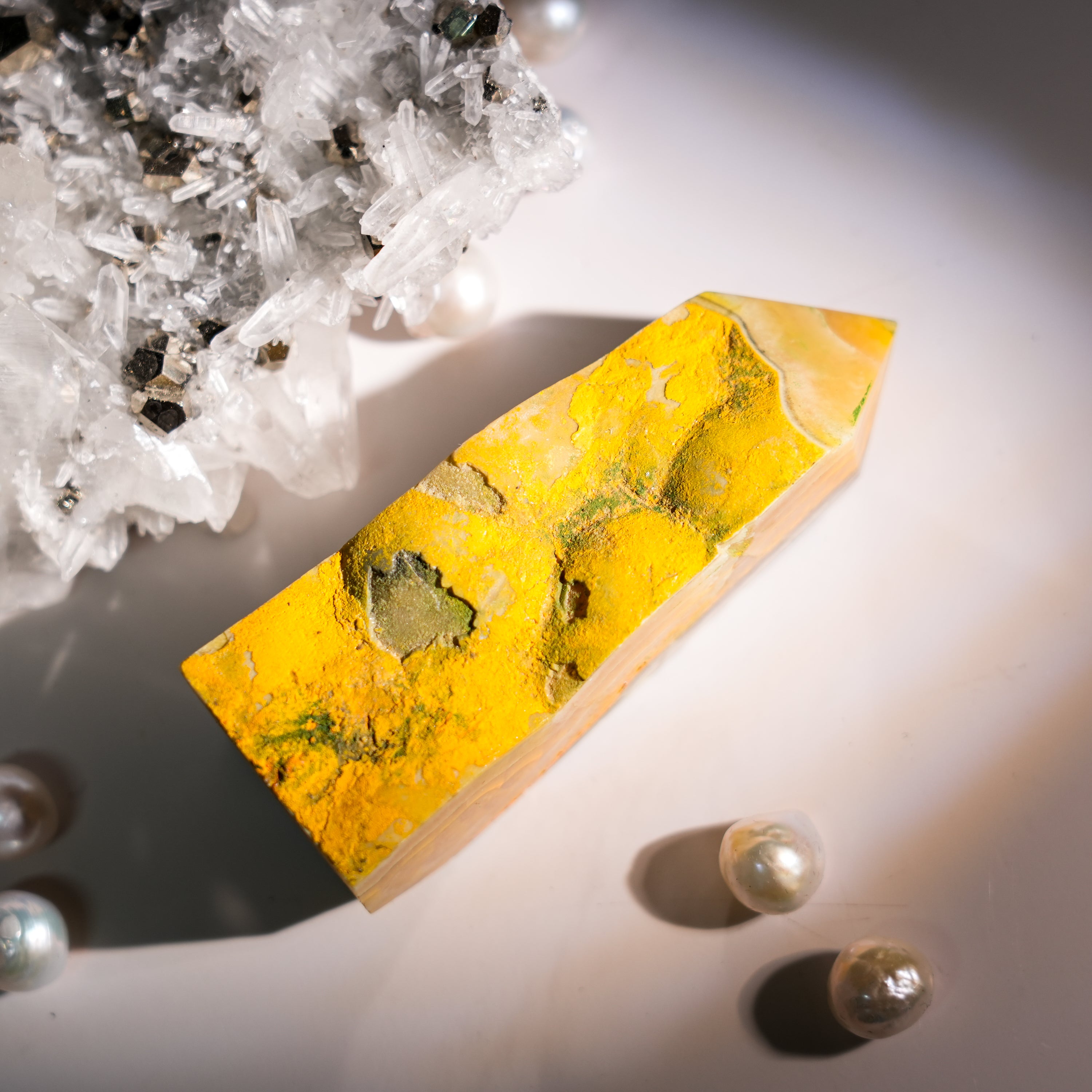 Bumblebee Jasper Tower-Helmsman Crystal