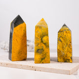 Bumblebee Jasper Tower-Helmsman Crystal