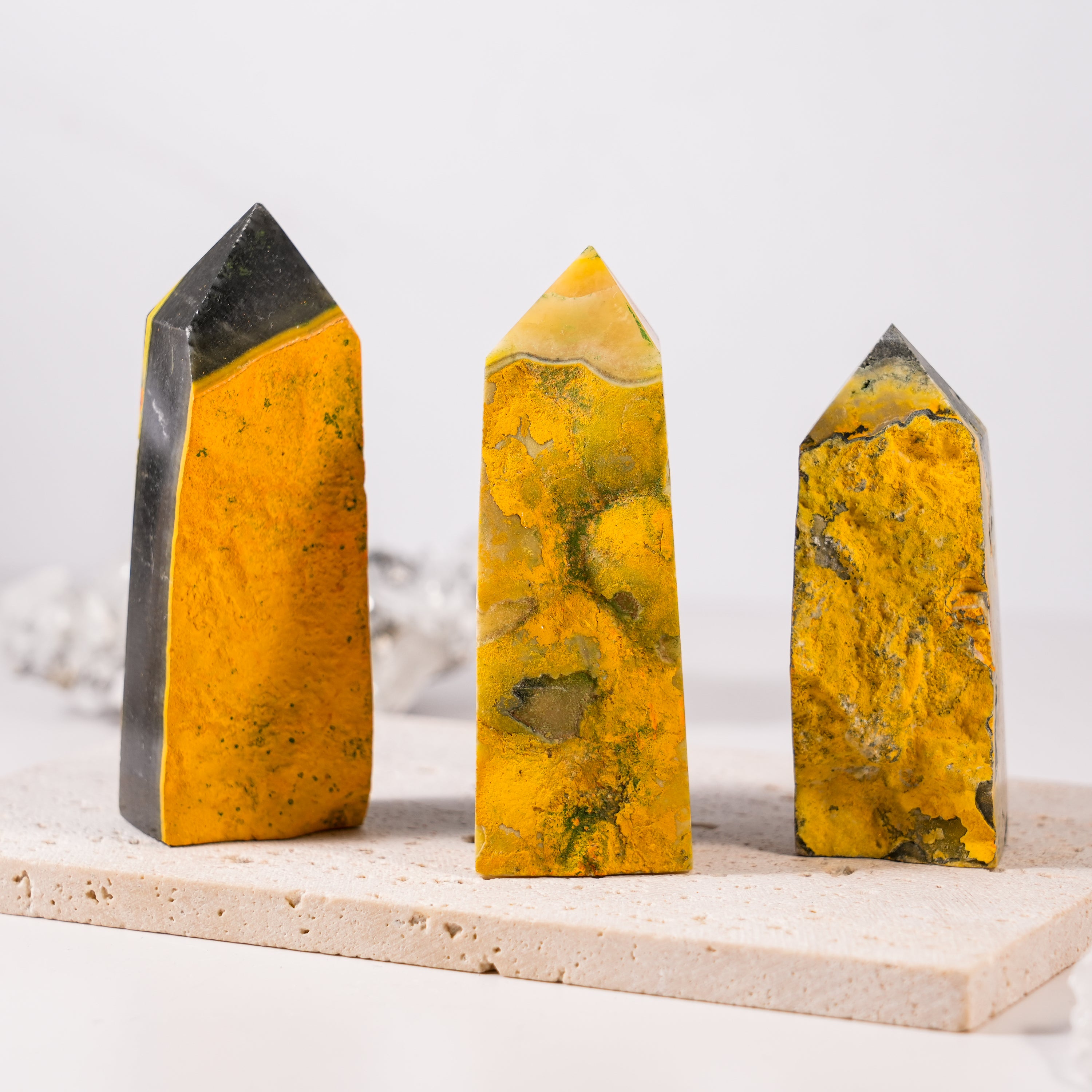 Bumblebee Jasper Tower-Helmsman Crystal