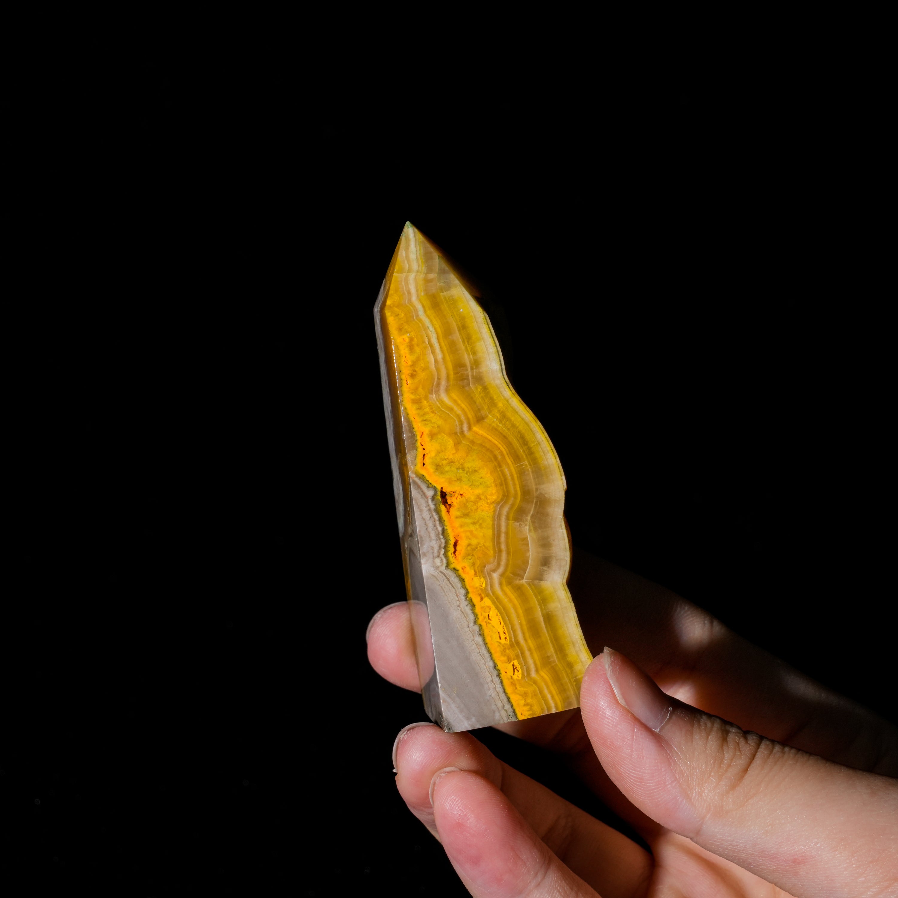Bumblebee Jasper Tower-Helmsman Crystal