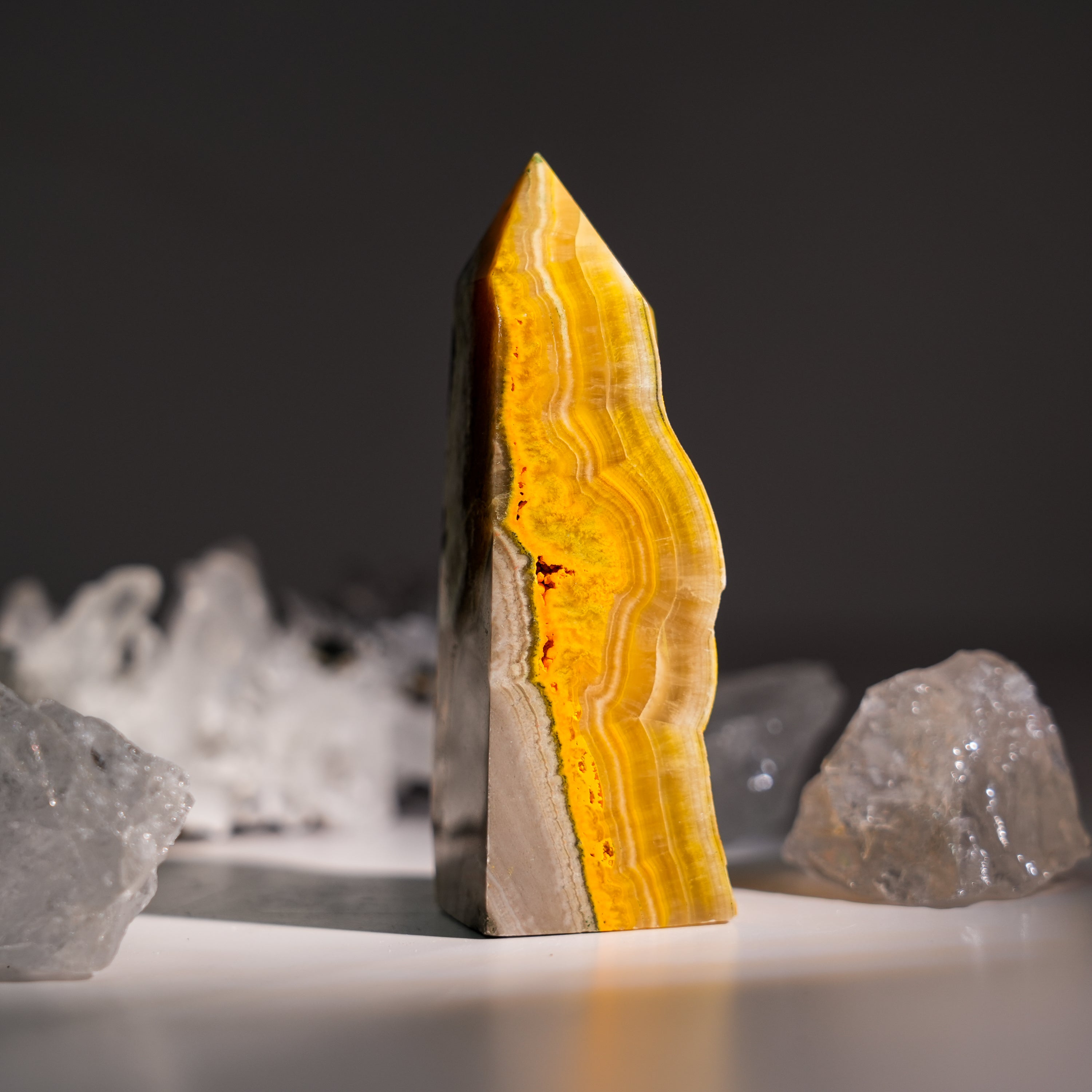 Bumblebee Jasper Tower-Helmsman Crystal