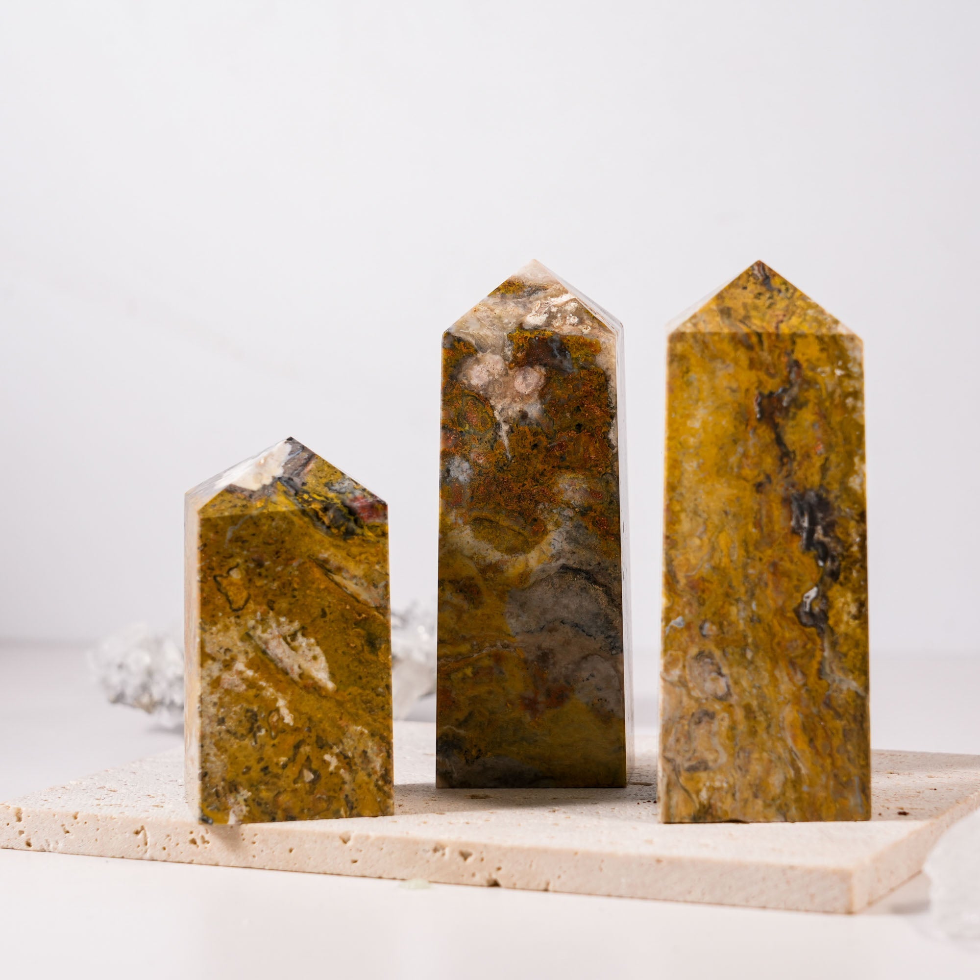 Bumblebee Jasper Tower (Man - made) - helmsman - crystal