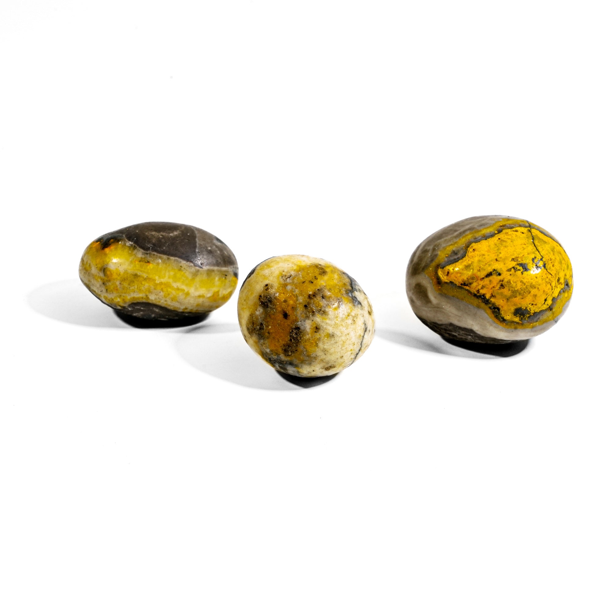 Bumblebee Jasper Tumbled Stone Set - helmsman - crystal