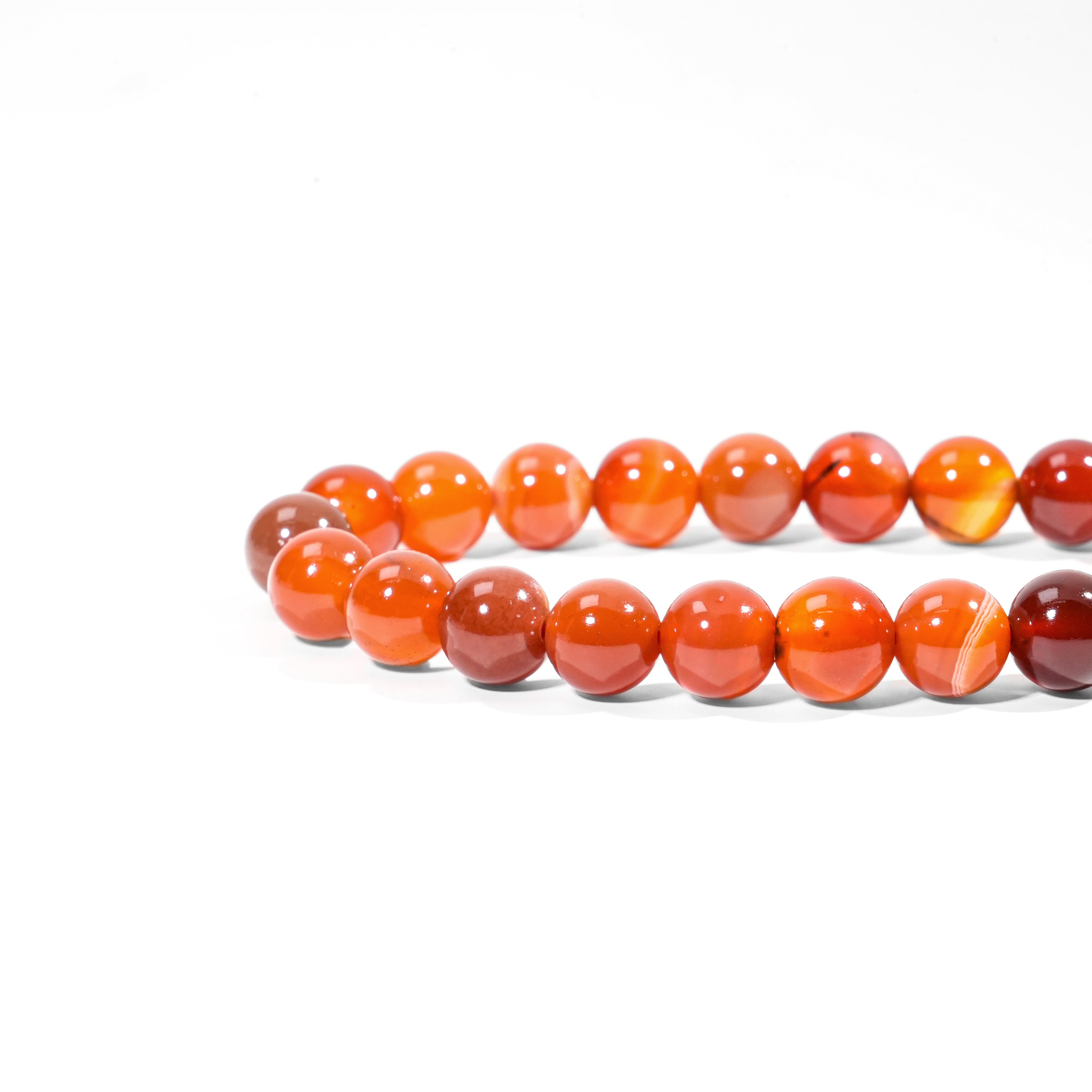 Carnelian Bead Bracelet-Helmsman Crystal