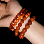Carnelian Bead Bracelet-Helmsman Crystal