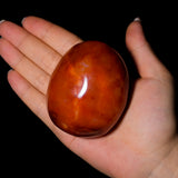 Carnelian Palm Stone-Helmsman Crystal