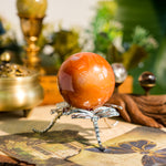 Carnelian Sphere-Helmsman Crystal