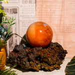 Carnelian Sphere-Helmsman Crystal