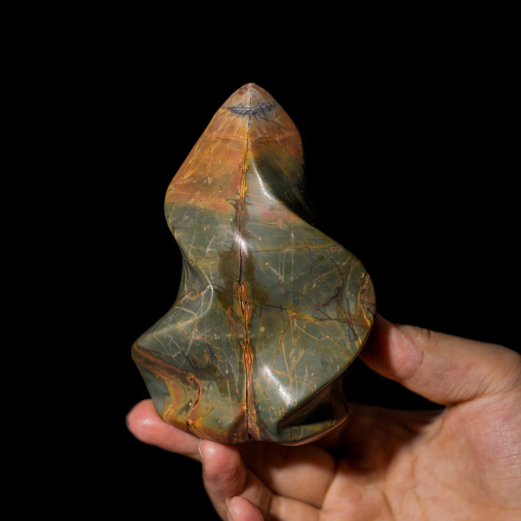 Cherry Creek Jasper Flame - helmsman - crystal
