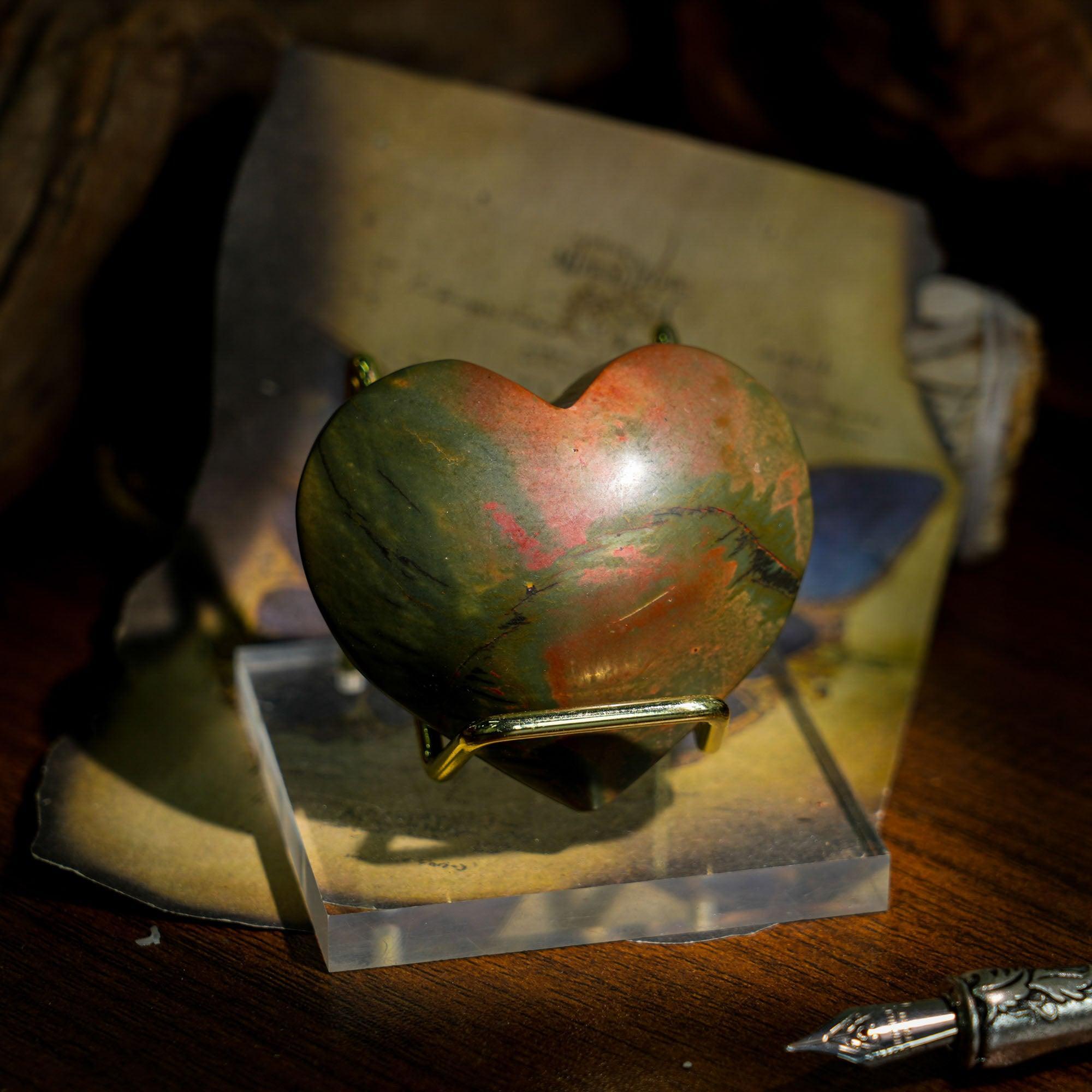 Cherry Creek Jasper Heart - helmsman - crystal