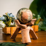 Cherry Creek Jasper Sphere-Helmsman Crystal
