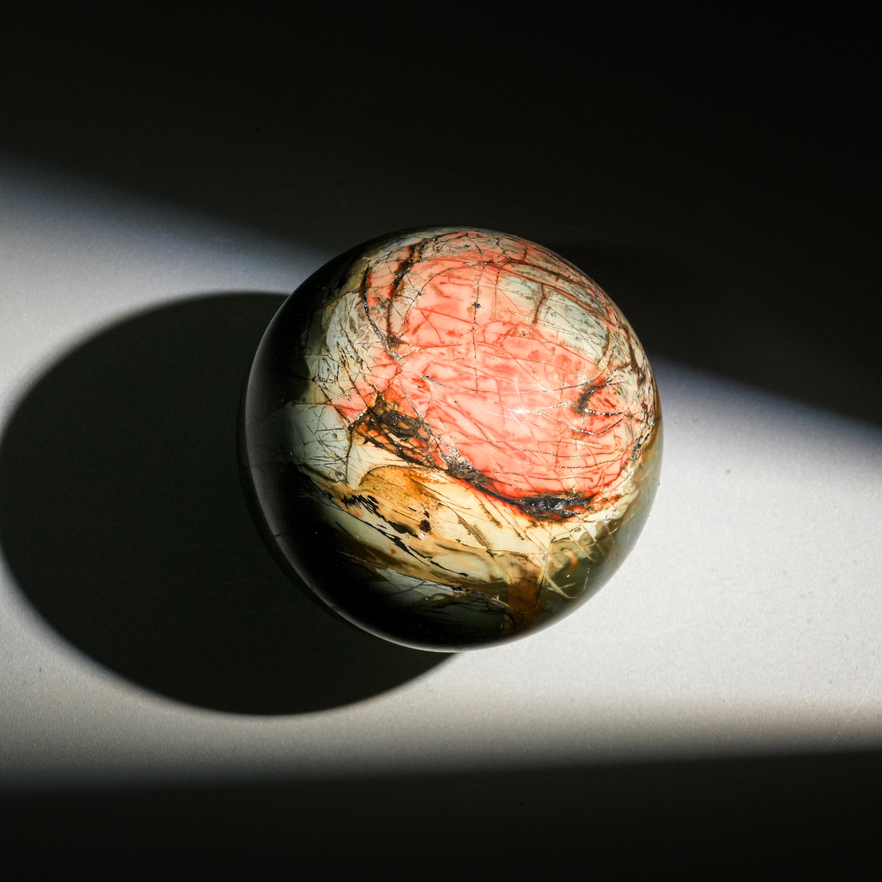 Cherry Creek Jasper Sphere-Helmsman Crystal