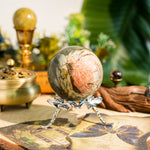 Cherry Creek Jasper Sphere-Helmsman Crystal