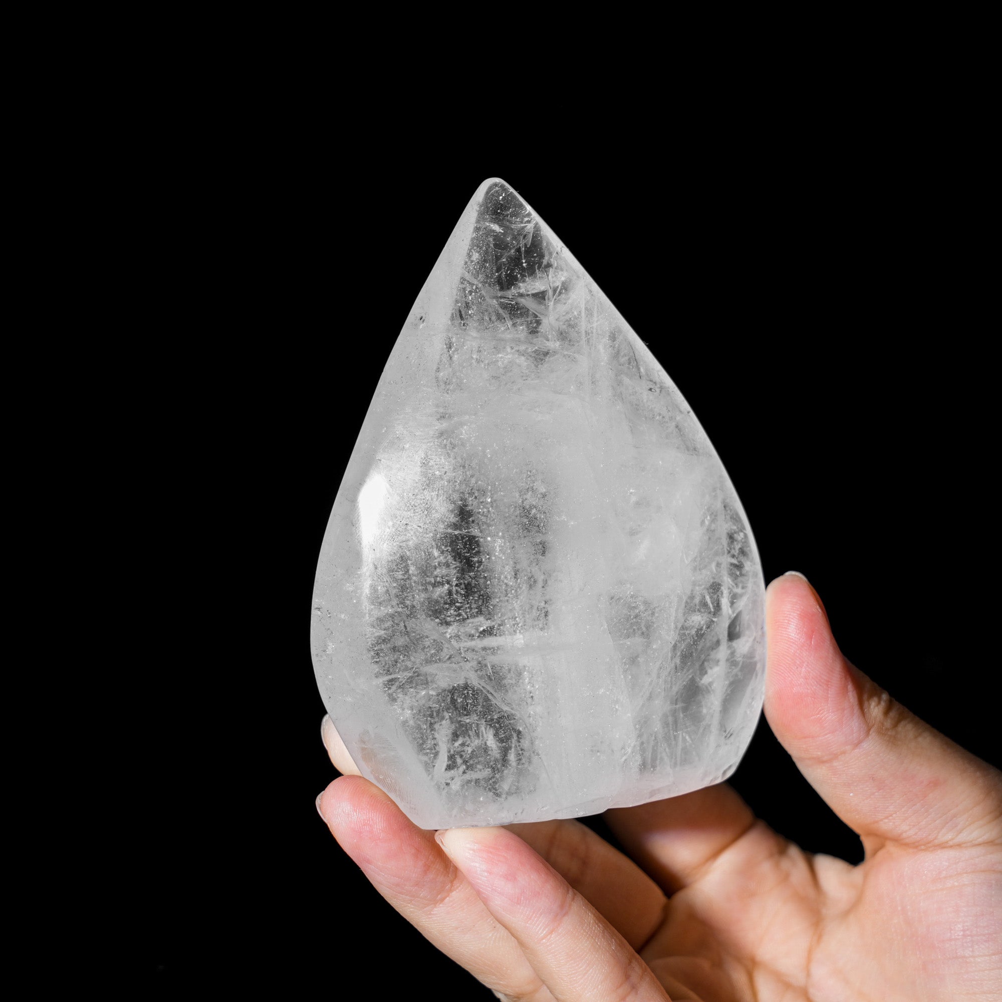 Clear Quartz Flame Freeform - helmsman - crystal