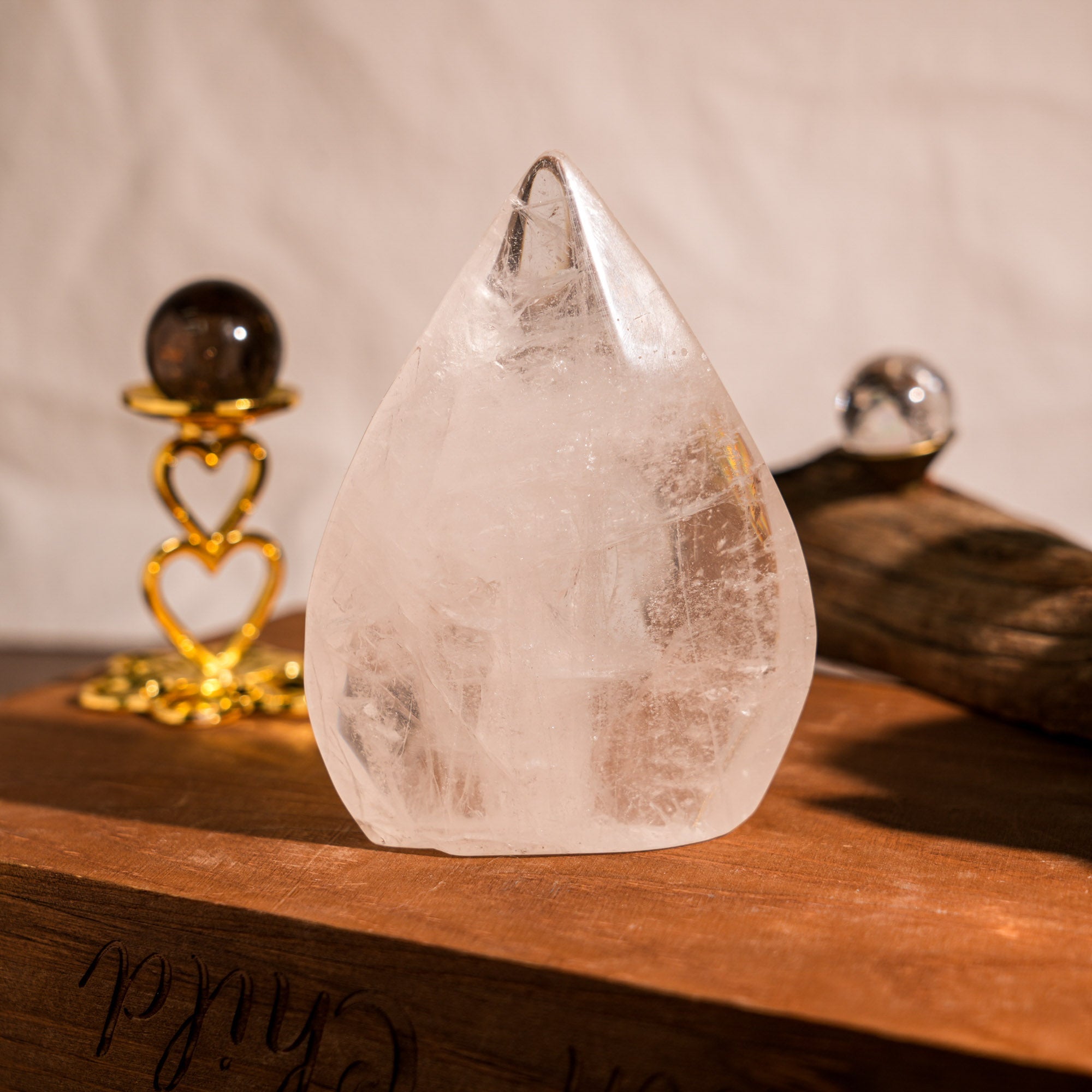Clear Quartz Flame Freeform - helmsman - crystal