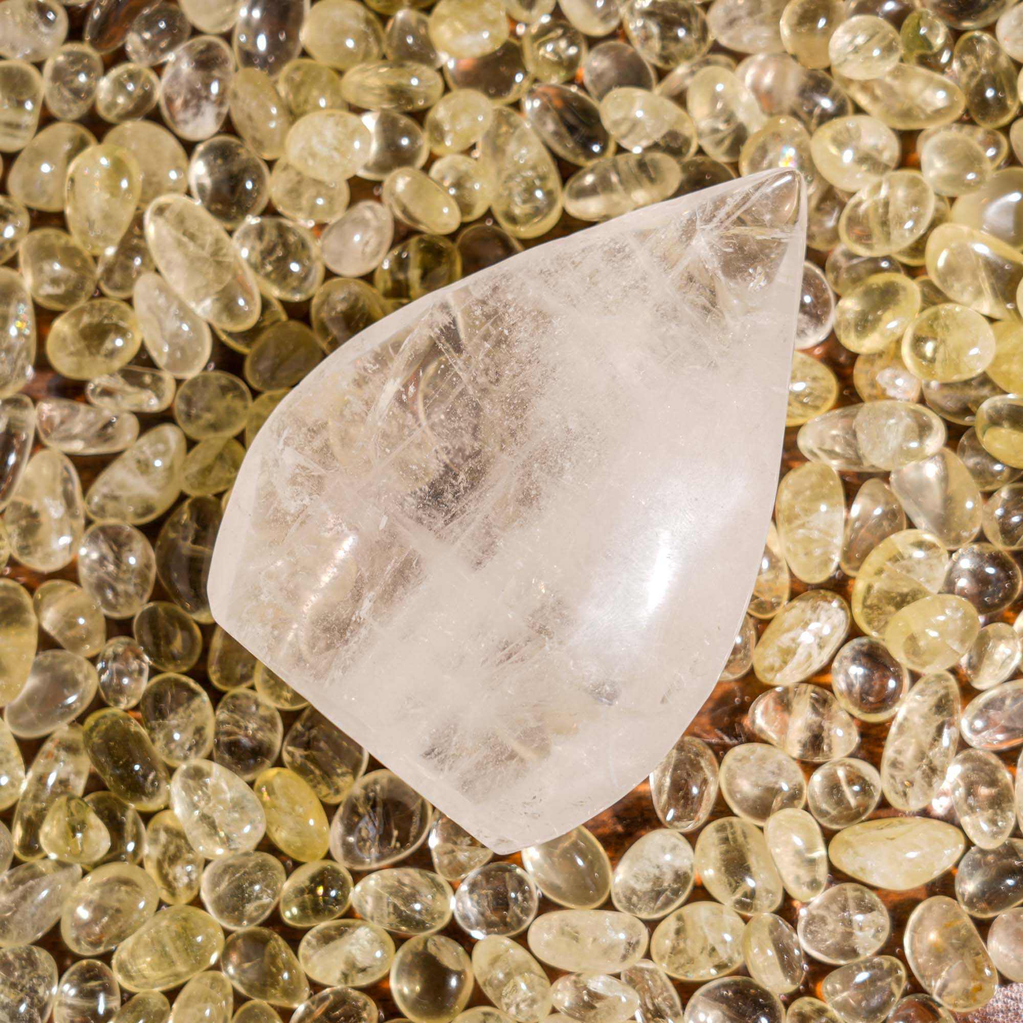 Clear Quartz Flame Freeform - helmsman - crystal