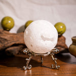 Clear Quartz Geode Sphere - helmsman - crystal