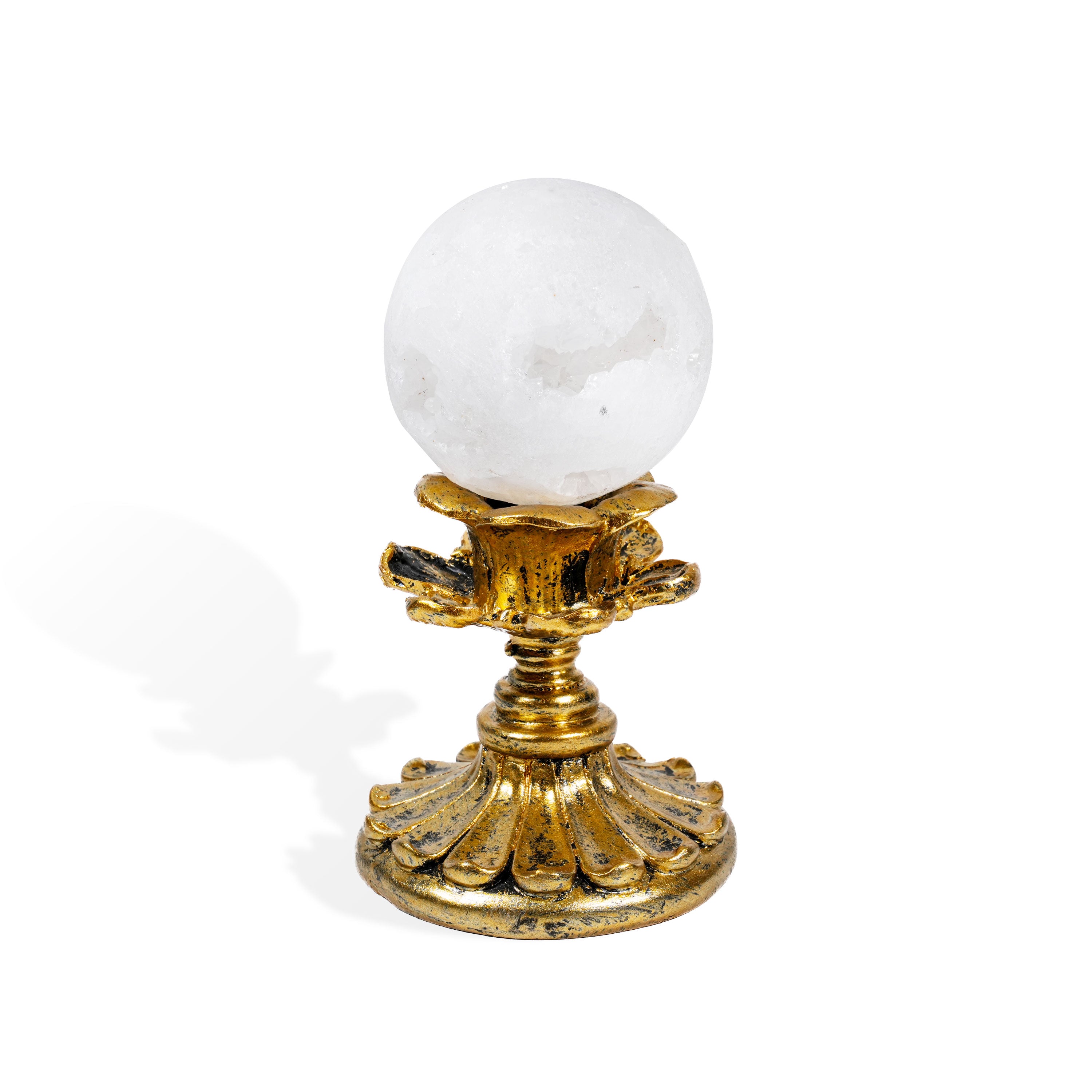 Clear Quartz Geode Sphere - Helmsman Crystal - Healing Crystal
