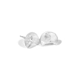 Clear Quartz Moon Earrings - helmsman - crystal