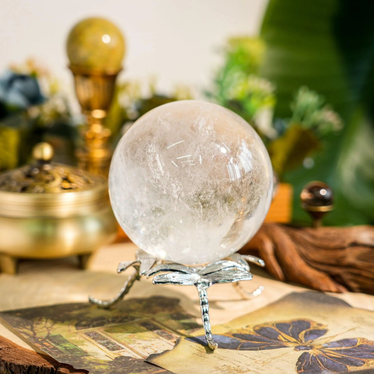 Clear Quartz Sphere - helmsman - crystal