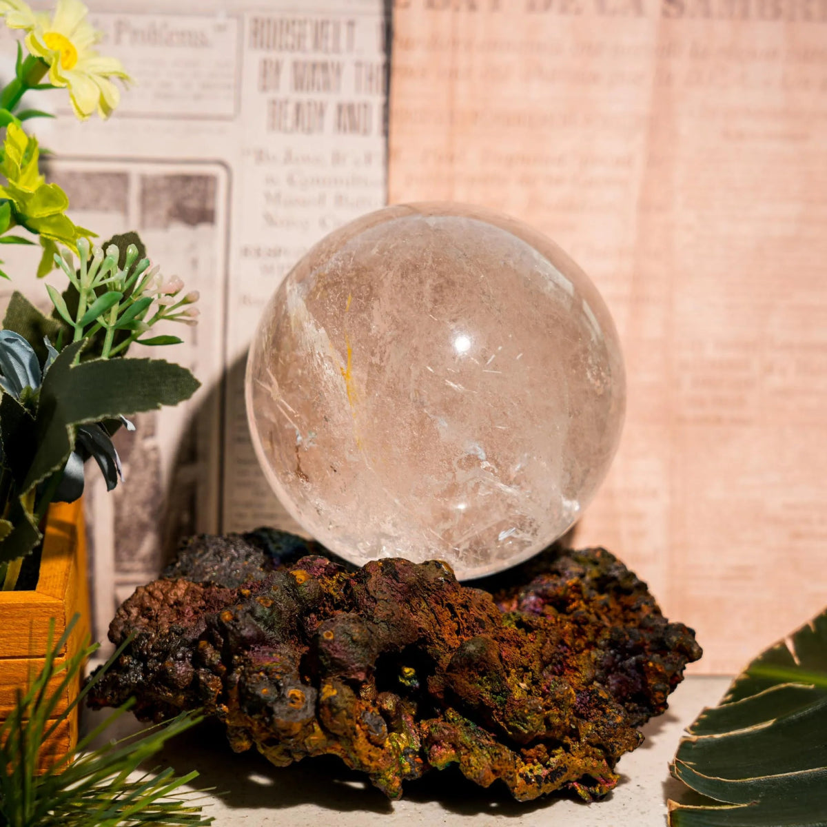 Clear Quartz Sphere - helmsman - crystal
