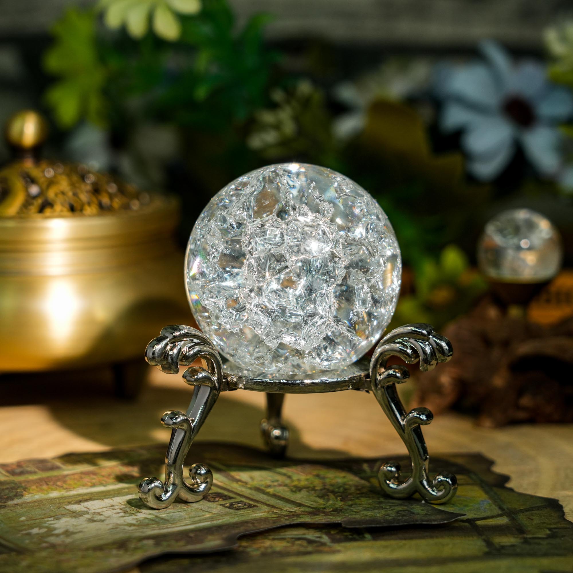 Crackle Quartz Sphere - helmsman - crystal