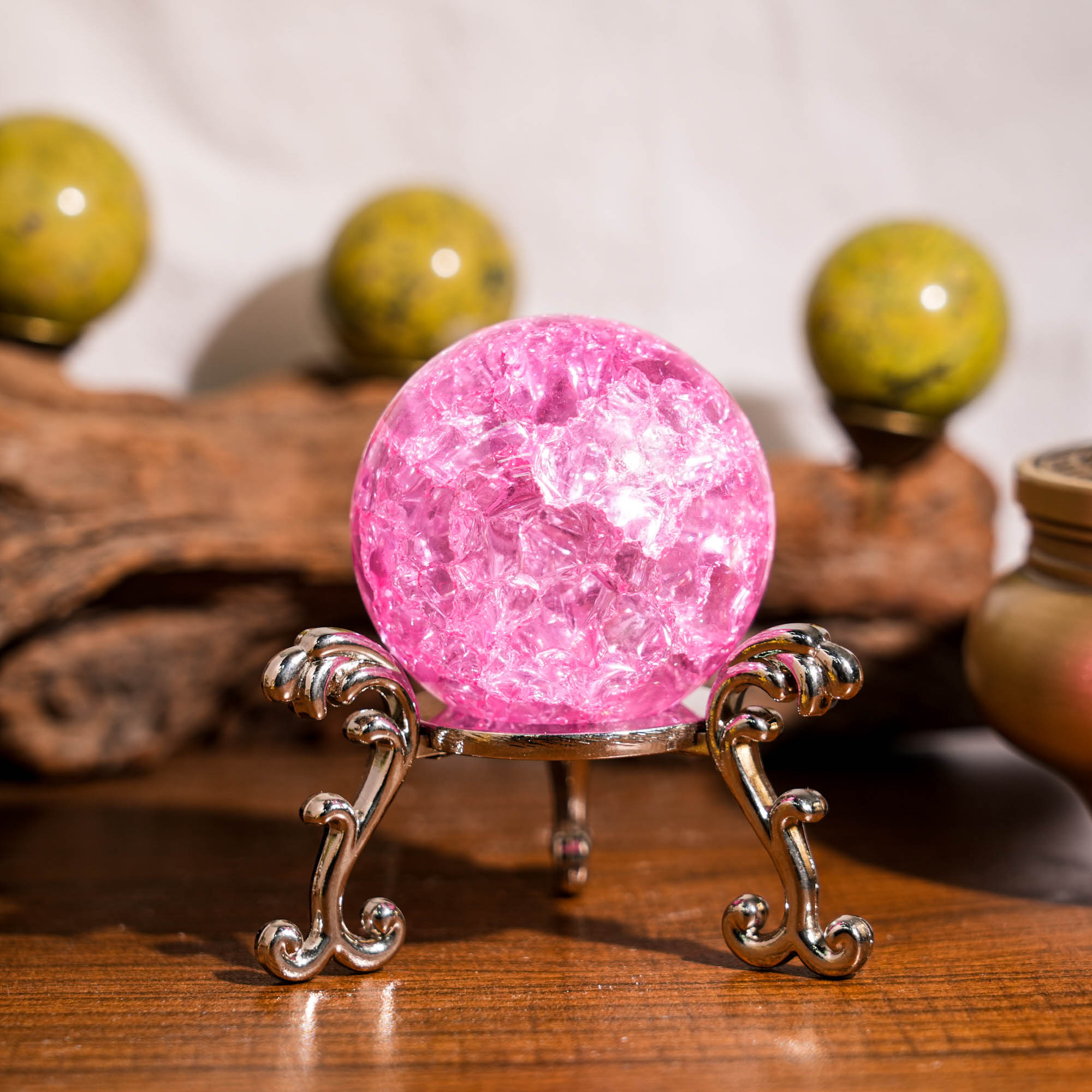 Crackle Quartz Sphere - helmsman - crystal