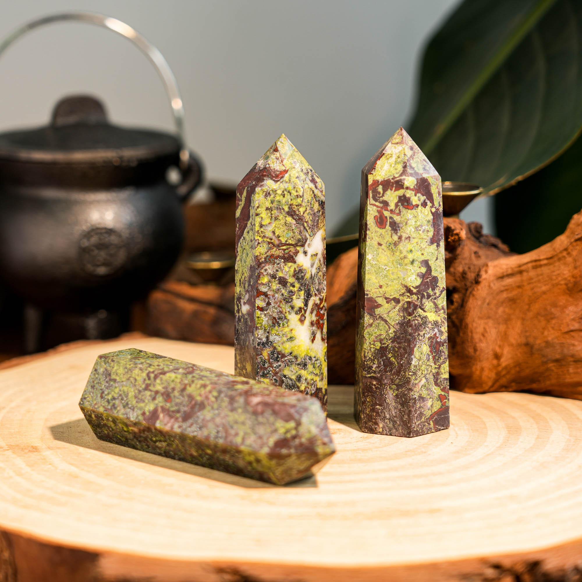 Dragon Blood Stone Point - helmsman - crystal