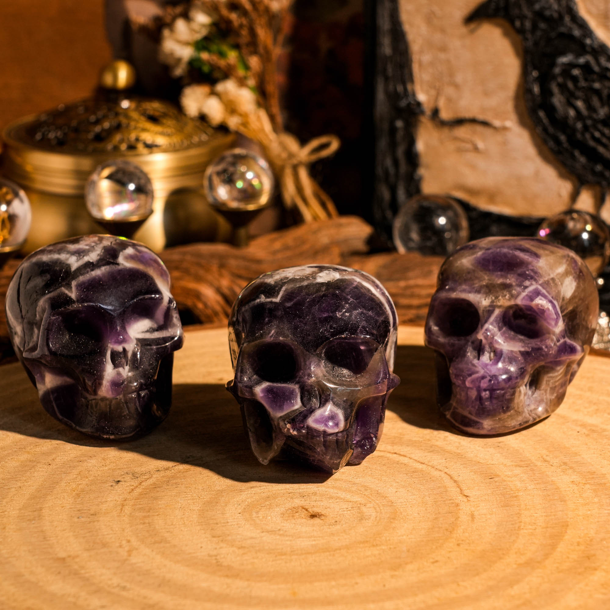 Dream Amethyst Skull - helmsman - crystal