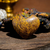 Elephant Skin Jasper Heart - helmsman - crystal
