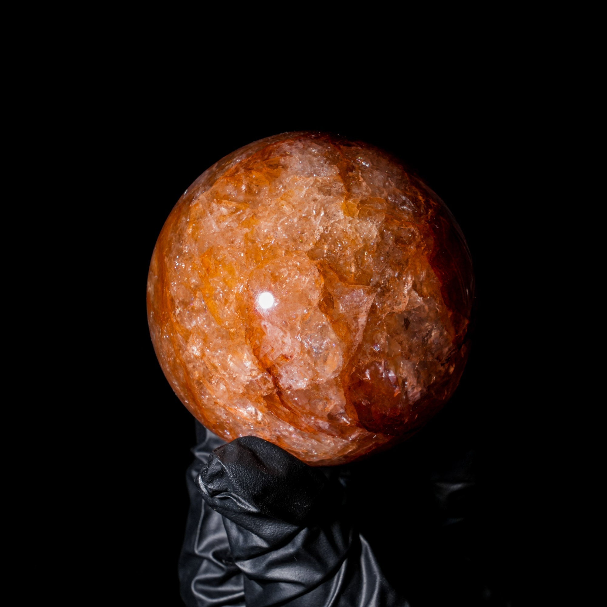 Fire Quartz Sphere - helmsman - crystal