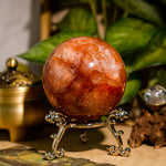 Fire Quartz Sphere - helmsman - crystal
