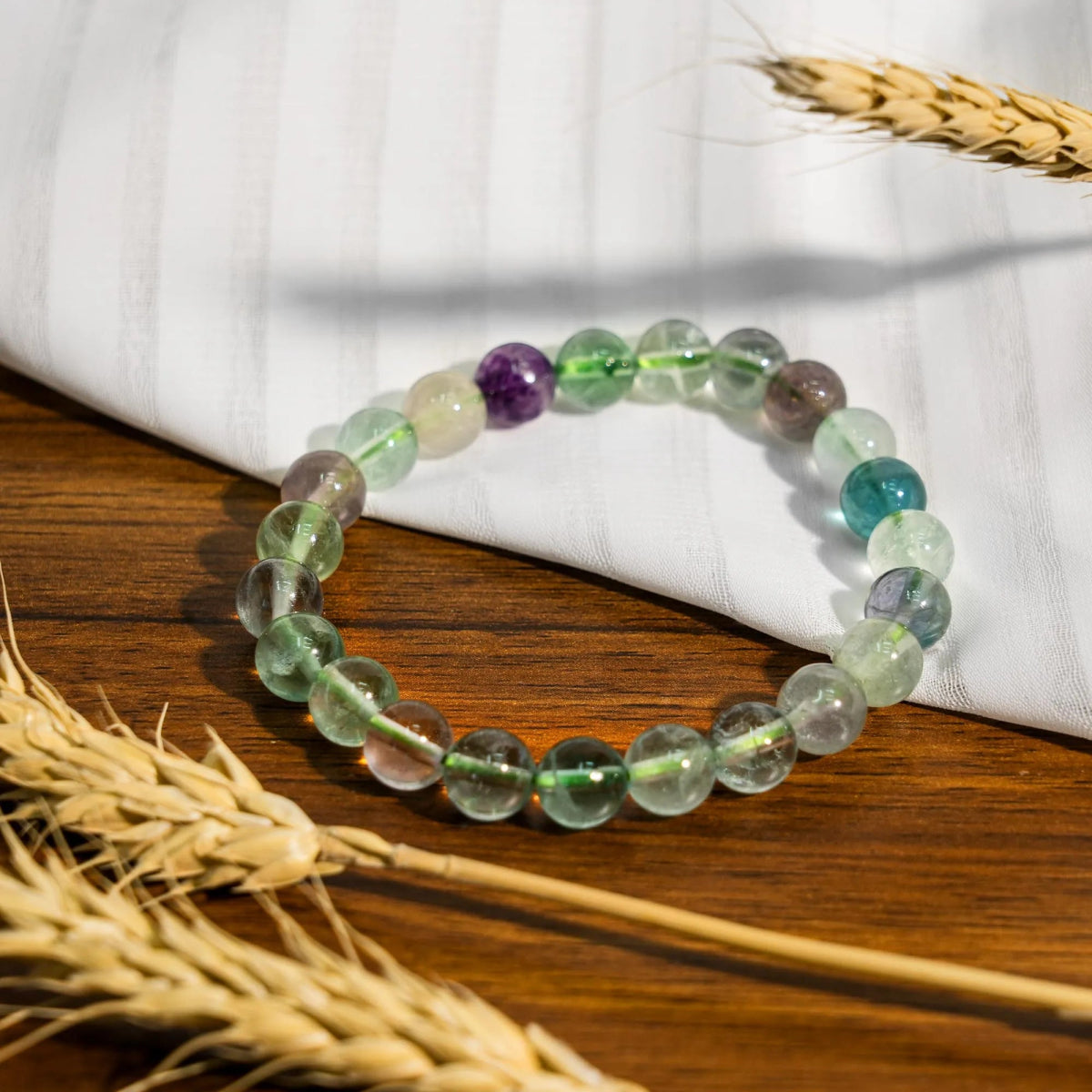 Fluorite Crystal Bracelet - helmsman - crystal