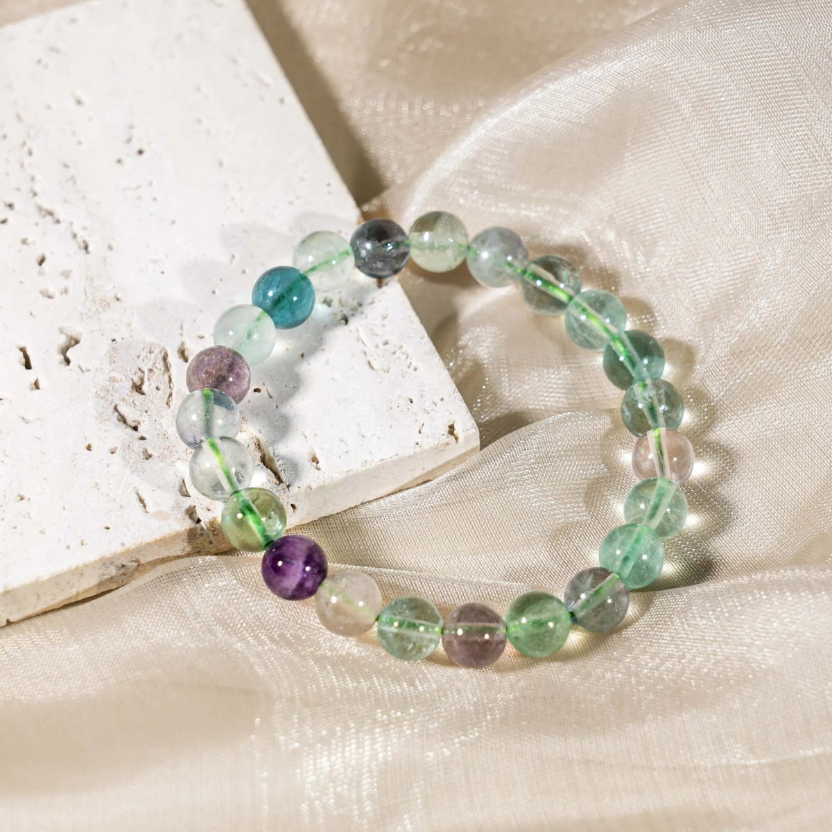 Fluorite Crystal Bracelet - helmsman - crystal