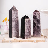 Gem Lepidolite Tower - helmsman - crystal