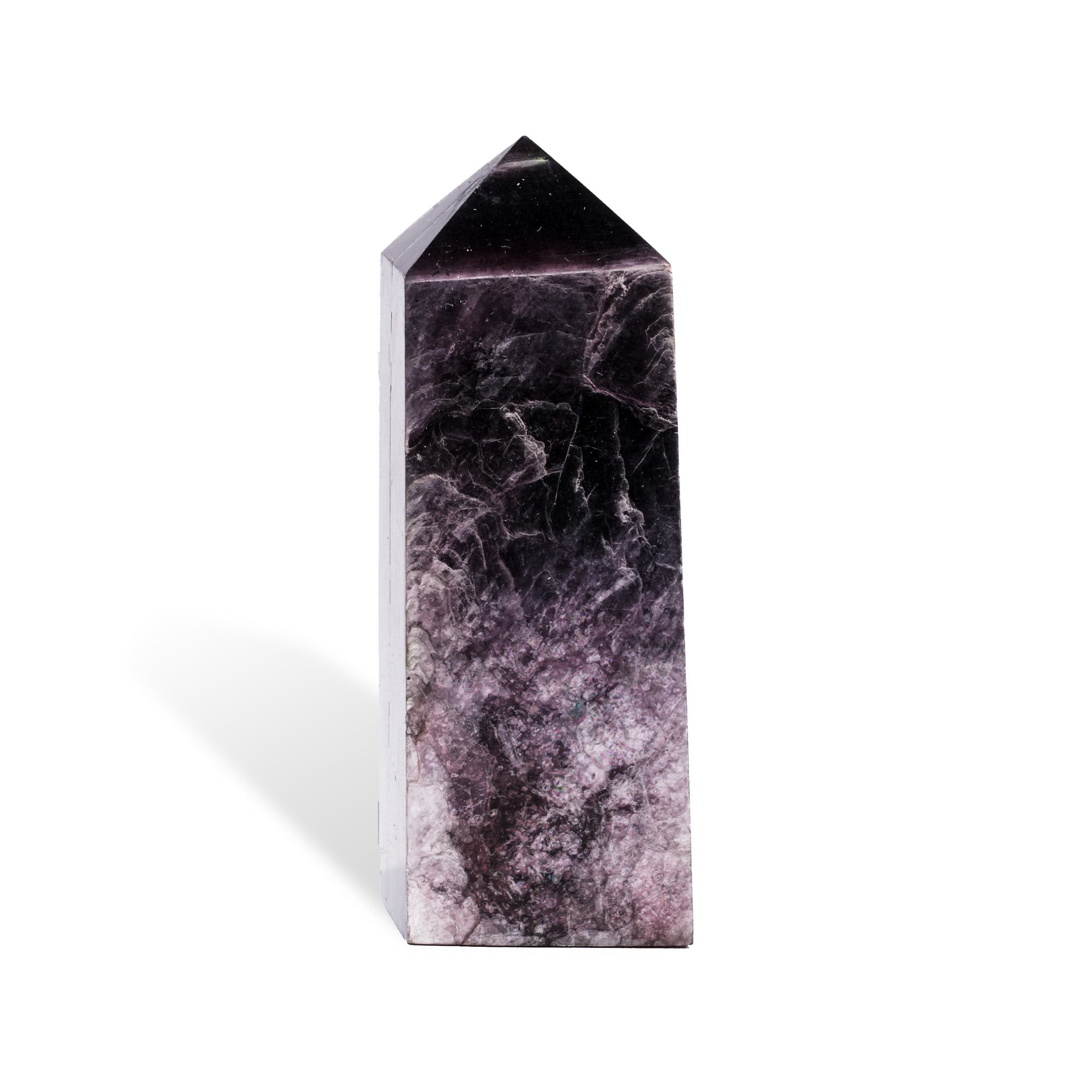 Gem Lepidolite Tower - helmsman - crystal