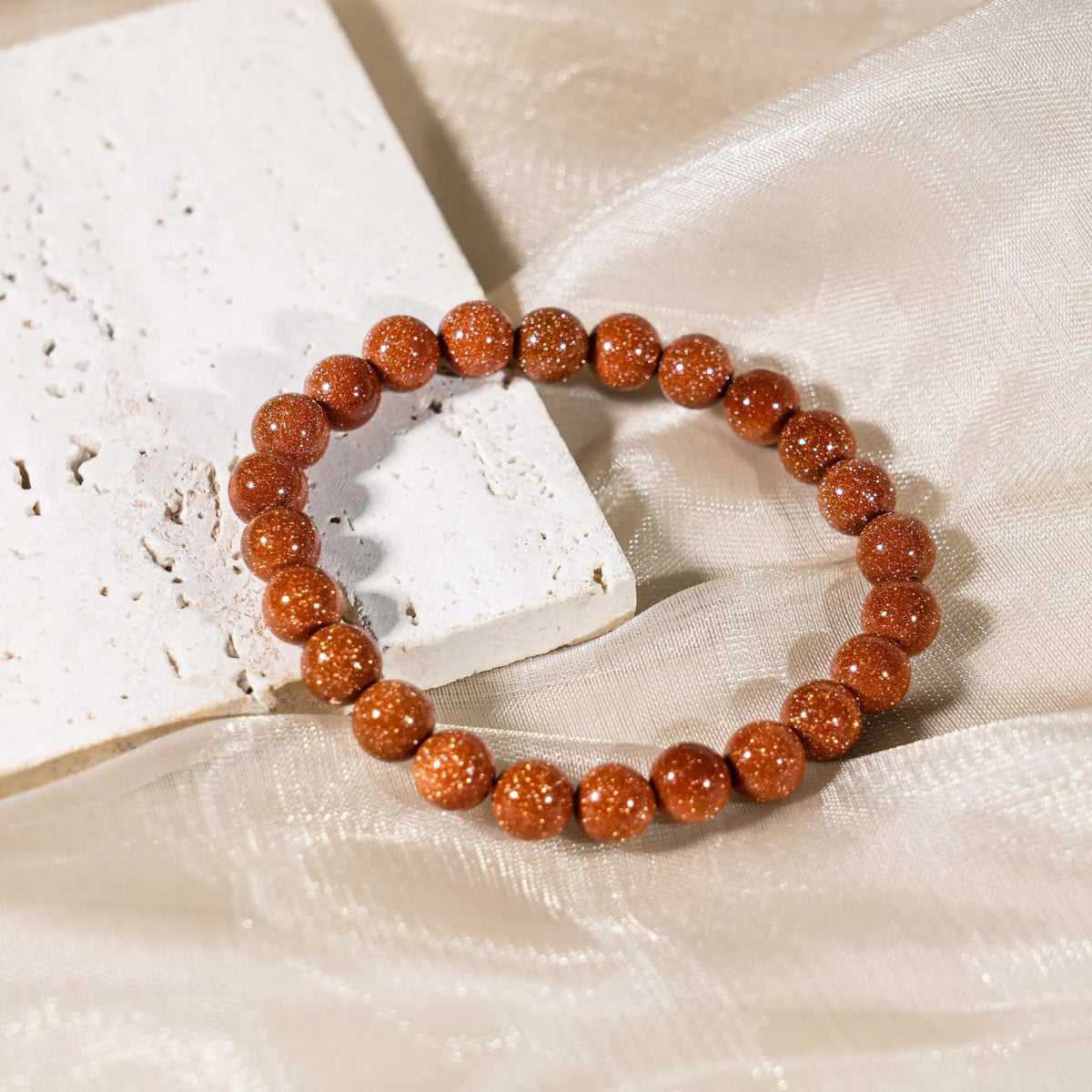 Gold Sandstone Bracelet - helmsman - crystal