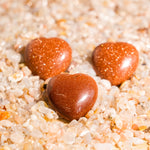 Gold Sandstone Mini Heart Set-Helmsman Crystal