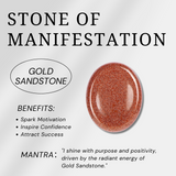 Gold Sandstone Mini Heart Set-Helmsman Crystal