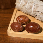 Gold Sandstone Tumbled Stone Set - helmsman - crystal