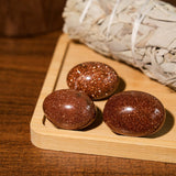Gold Sandstone Tumbled Stone Set - helmsman - crystal