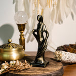 Golden Obsidian Angel Carving-Helmsman Crystal