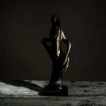 Golden Obsidian Angel Carving-Helmsman Crystal