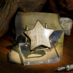 Golden Obsidian Pentagram - helmsman - crystal