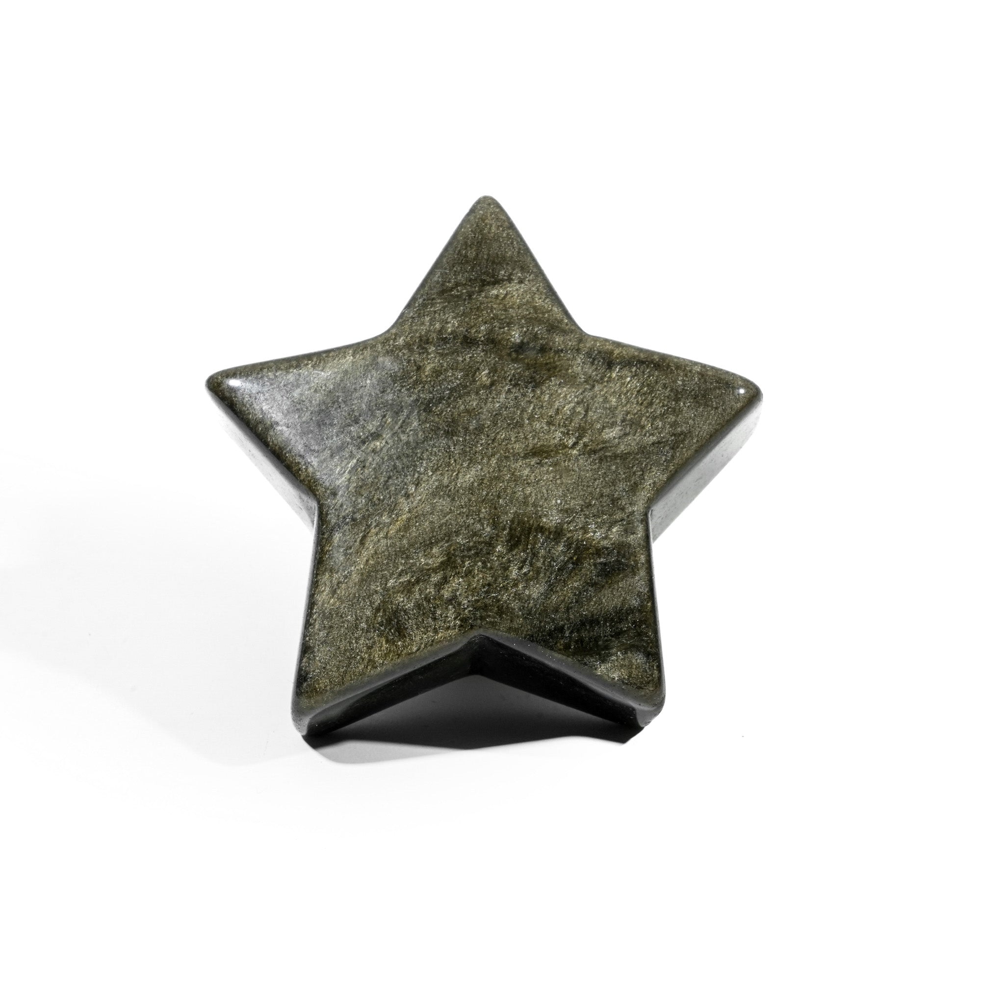 Golden Obsidian Pentagram - helmsman - crystal