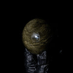 Golden Obsidian Sphere - helmsman - crystal