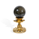 Golden Obsidian Sphere - helmsman - crystal