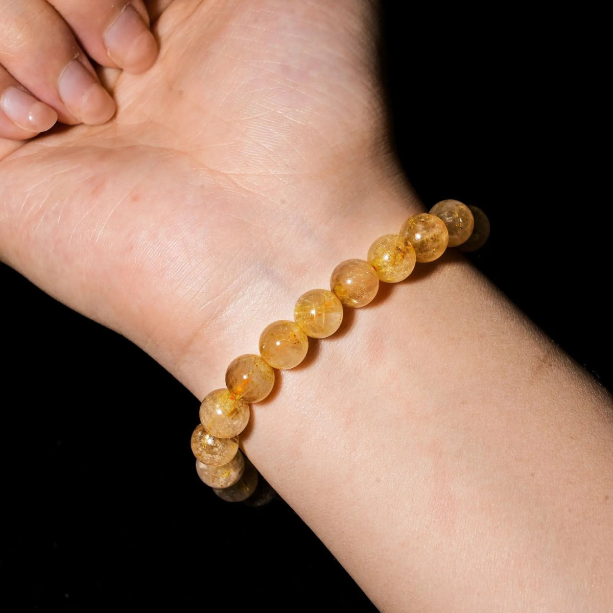 Golden Rutilated Quartz Bracelet - helmsman - crystal