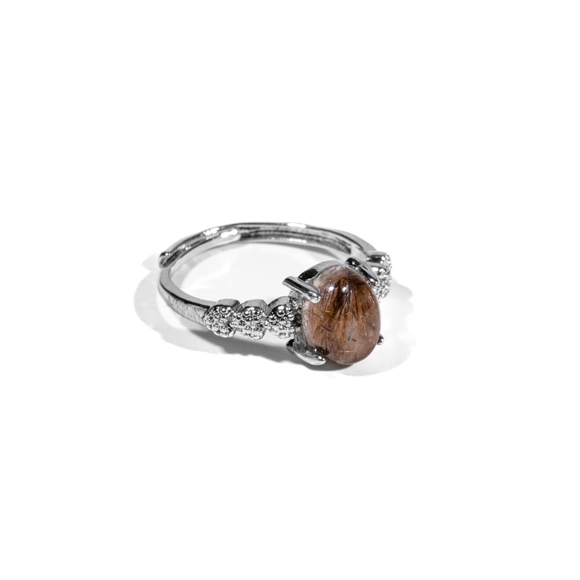 Golden Rutilated Quartz Ring - helmsman - crystal